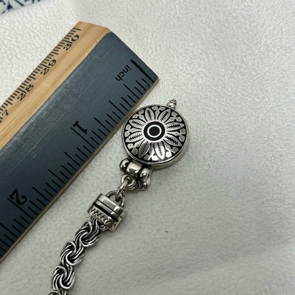 Brighton Locket Charm Bracelet Silver Plated Vintage 8" - Picture 6 of 9